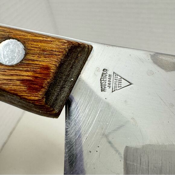 Vintage Emperor Steel Japan Chef Knife Wood Handle Large - Picture 8 of 9